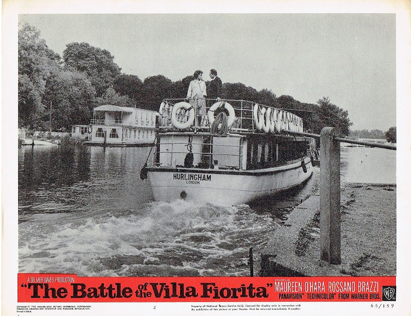 Maureen O'Hara and Rossano Brazzi in The Battle of the Villa Fiorita (1965)