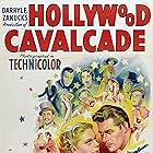 Buster Keaton, Don Ameche, Hank Mann, J. Edward Bromberg, Eddie Collins, Heinie Conklin, Alan Curtis, Stuart Erwin, Alice Faye, Donald Meek, and Jed Prouty in Hollywood Cavalcade (1939)