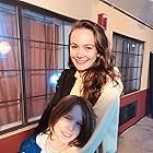 Andi Matichak and Luke David Blumm on set of Son.