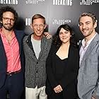 Joshua Davis, Joshuah Bearman, Arthur Spector and Mackenzie Fargo at the premiere of Breaking.