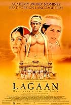 Aamir Khan, Rachel Shelley, and Gracy Singh in Lagaan: Once Upon a Time in India (2001)