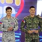 Dingdong Dantes and Jason Abalos in Family Feud Philippines (2022)