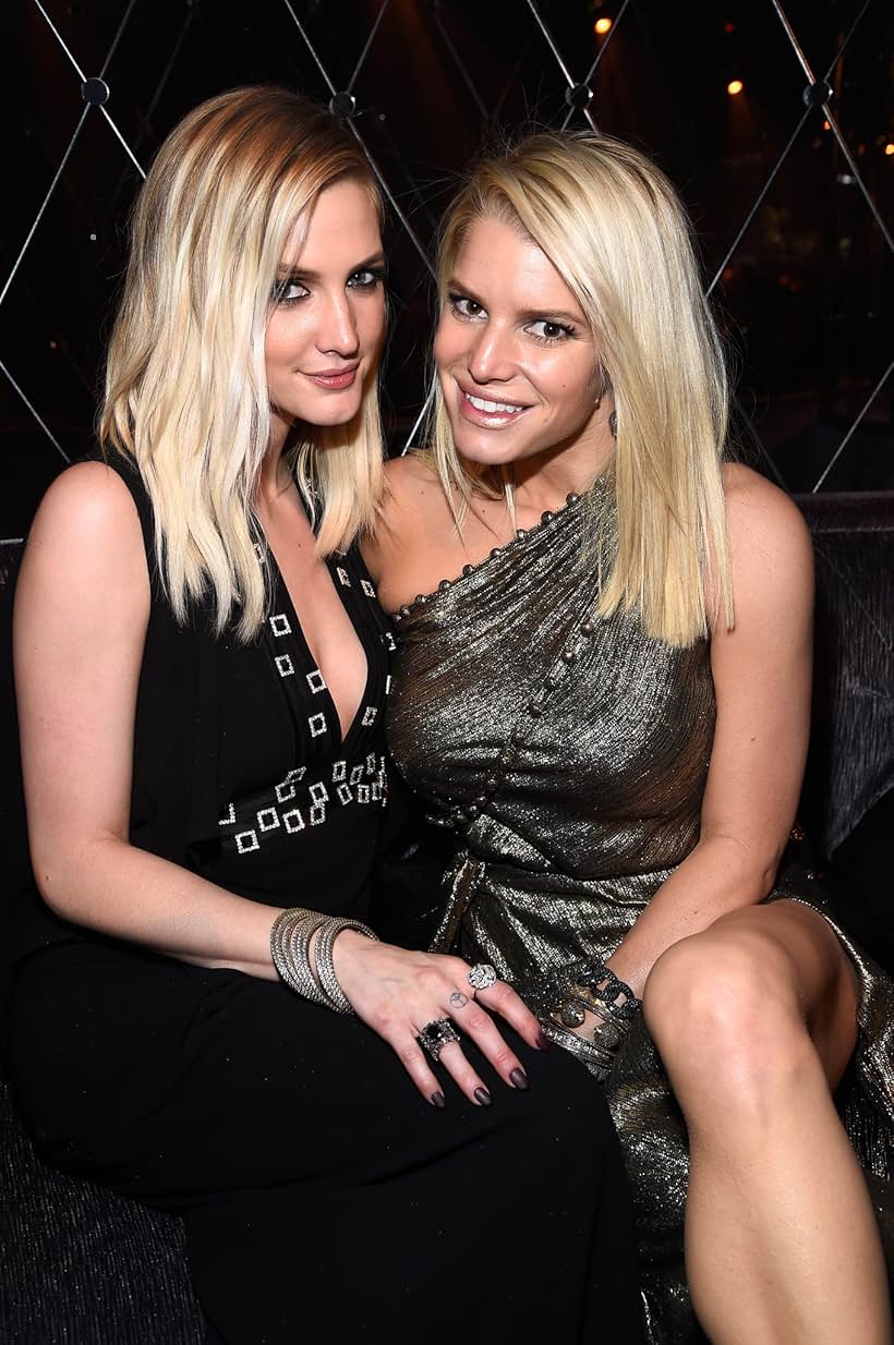 Jessica Simpson and Ashlee Simpson at an event for The Hunger Games: Mockingjay - Part 1 (2014)