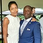 Naomie Harris and Dywayne Thomas attends Jackie St Clair and Carl Michaelson's annual Summer Party in London, England (2019)