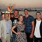 Michael Hirst, Gustaf Skarsgård, Katheryn Winnick, Alexander Ludwig, and Alex Høgh Andersen at an event for Vikings (2013)