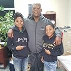 Jaylon on the set of The Banker with Samuel L. Jackson and Johnnie Gordon