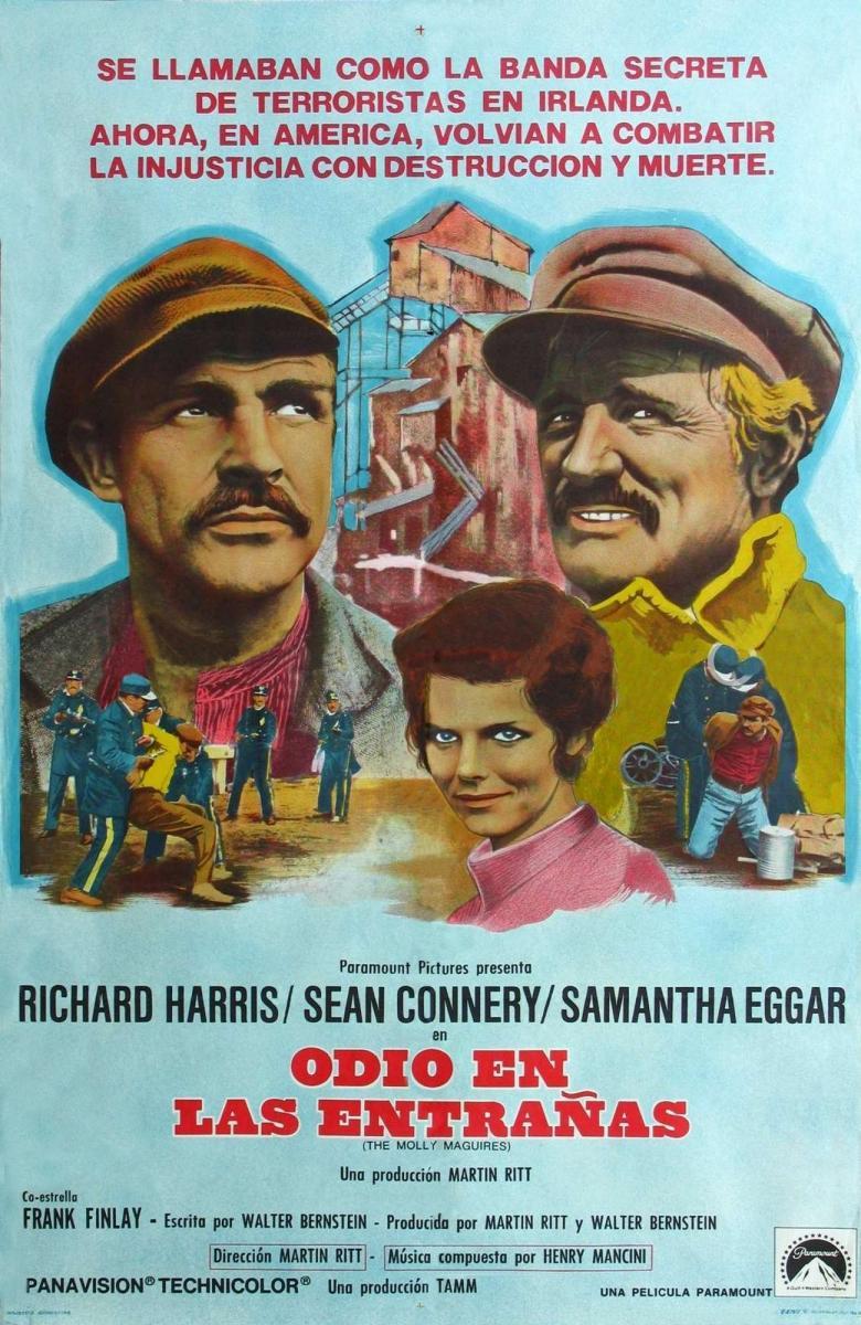 Sean Connery, Richard Harris, and Samantha Eggar in The Molly Maguires (1970)