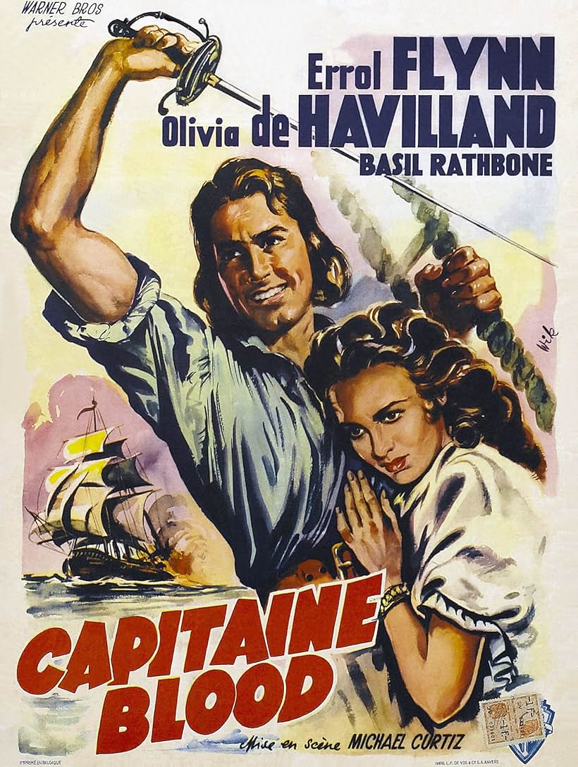 Olivia de Havilland and Errol Flynn in Captain Blood (1935)