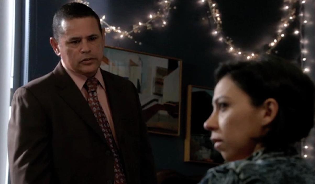 Leana Chavez and Raymond Cruz in "Major Crimes"