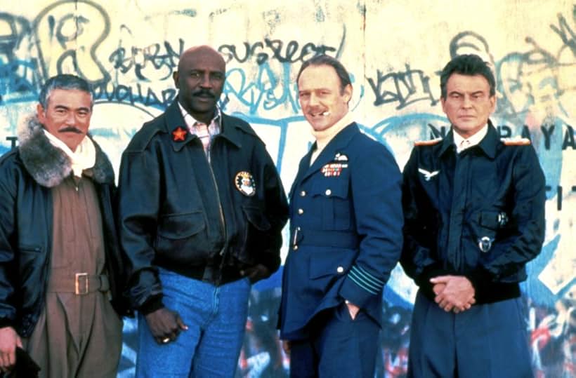 Louis Gossett Jr., Horst Buchholz, Shin'ichi Chiba, and Christopher Cazenove in Aces: Iron Eagle III (1992)