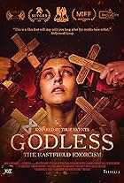 Nick Kozakis and Georgia Eyers in Godless: The Eastfield Exorcism (2023)