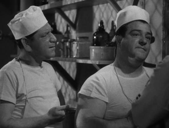 Lou Costello and Shemp Howard in In the Navy (1941)
