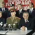 Dolph Lundgren, Brigitte Nielsen, and Michael Pataki in Rocky IV (1985)