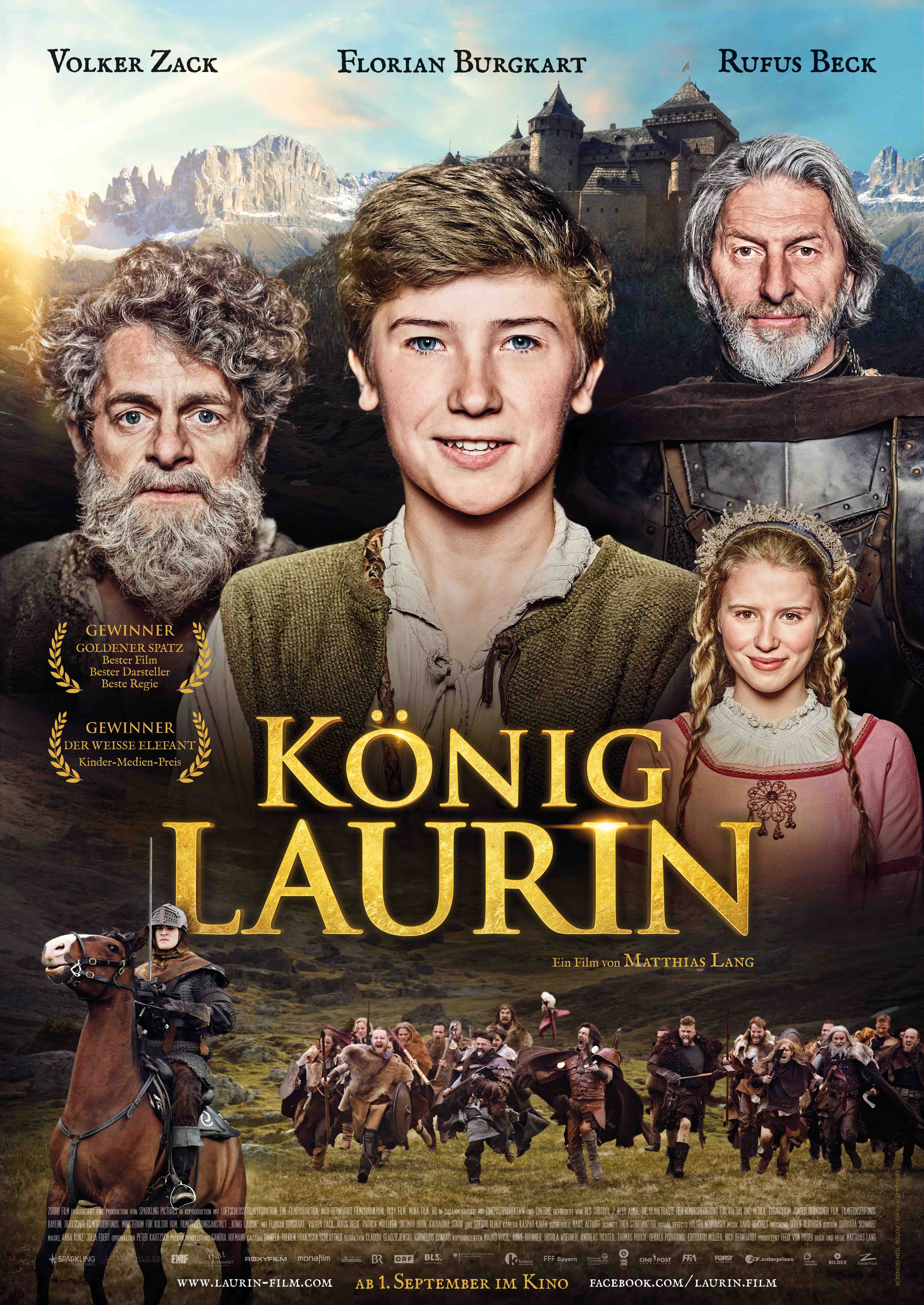 Rufus Beck, Volker Zack, Patrick Mölleken, Florian Burgkart, and Katharina Stark in König Laurin (2016)