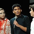 Zoe Colletti, Michael Garza, and Austin Zajur at an event for Scary Stories to Tell in the Dark (2019)