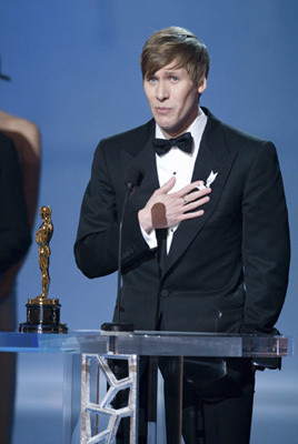 The Oscar® goes to  Dustin Lance Black for Original screenplay, for "Milk" (Focus Features) at the live ABC Telecast of the 81st Annual Academy Awards® from the Kodak Theatre, in Hollywood, CA Sunday, February 22, 2009.