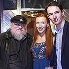 Game Of Thrones author George R. R. Martin pictured with 'The Callback Queen lead actress Amy-Joyce Hastings, and director Graham Cantwell at the US Premiere in The Jean Cocteau Cinema, Santa Fe, New Mexico, 7th Feb, 2014.