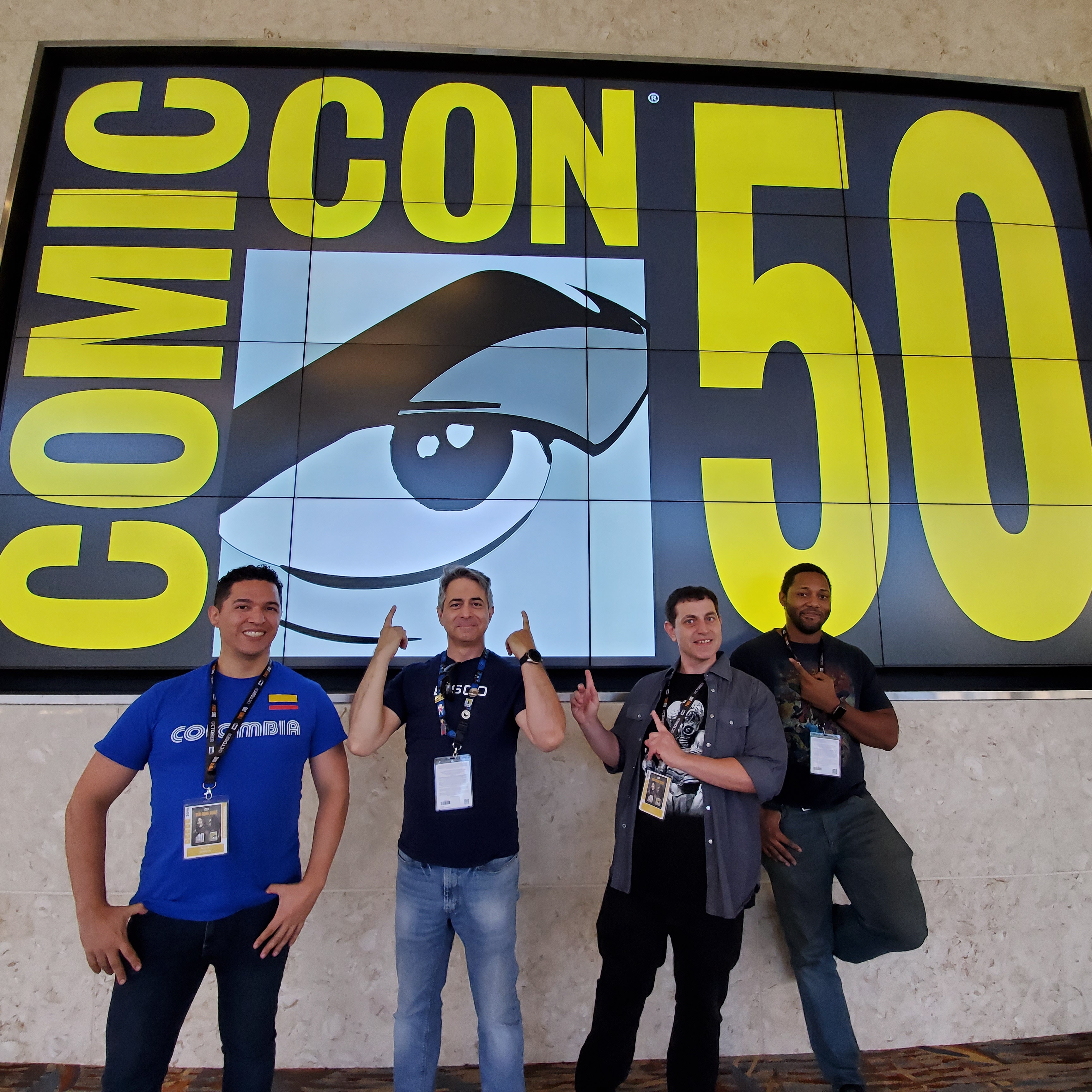 At ComiCon 50, presenting "Dark Specter 2" with the production team.