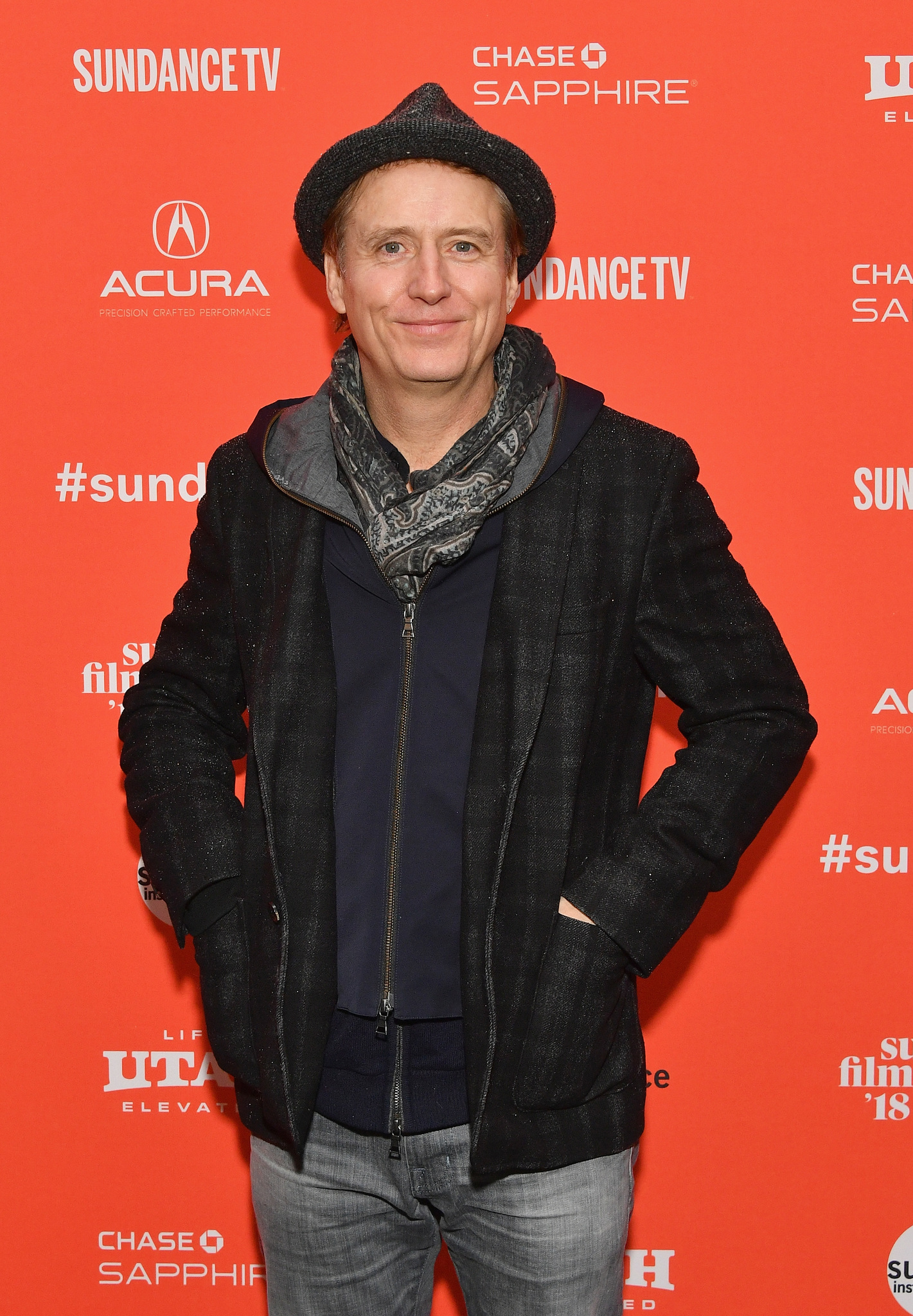 Linus Roache at an event for Mandy (2018)