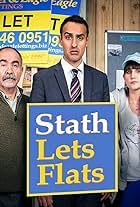 Christos Stergioglou, Natasia Demetriou, and Jamie Demetriou in Stath Lets Flats (2018)