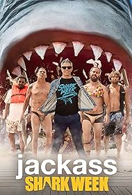 Johnny Knoxville, Chris Pontius, Steve-O, and Davon Wilson in Jackass Shark Week (2021)