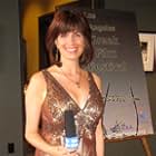 Award-winning TV Host and interviewer Cynthia Daddona on the red carpet at the Los Angeles Greek Film Festival