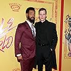 Bill Skarsgård and Isaiah Mustafa at an event for Boy Kills World (2023)