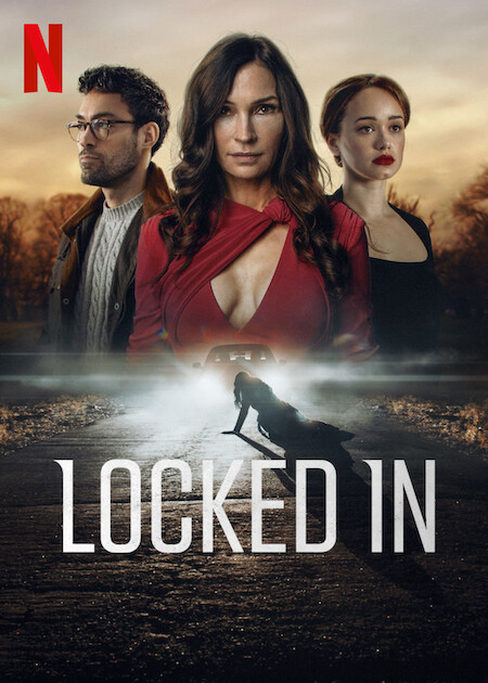 Famke Janssen, Alex Hassell, and Rose Williams in Locked In (2023)