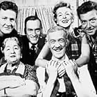 Amanda Alarie, Émile Genest, Paul Guèvremont, Denise Pelletier, Jean-Louis Roux, and Pierre Valcour in La famille Plouffe (1953)