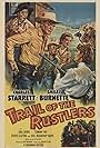 Smiley Burnette, Eddie Cletro, Gail Davis, Tommy Ivo, Mira McKinney, Charles Starrett, and The Roundup Boys in Trail of the Rustlers (1950)