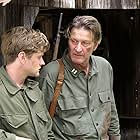 Cody Kasch as Private Lewis and Brett Cullen as Captain Beckett in the World War II film The Last Rescue.