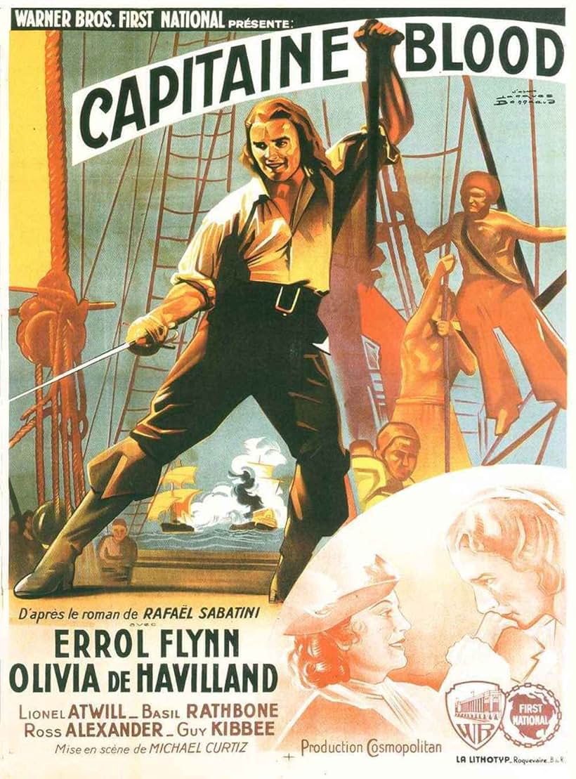 Olivia de Havilland and Errol Flynn in Captain Blood (1935)