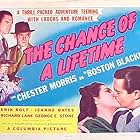 Jeanne Bates, Chester Morris, and George E. Stone in The Chance of a Lifetime (1943)