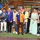 Sachin Khedekar, Isha Koppikar, Mahesh Manjrekar, Kiku Sharda, Sumona Chakravarti, Medha Manjrekar, Kapil Sharma, Sanskruti Balgude, Vaidehi Parshurami, and Akash Thosar in The Kapil Sharma Show (2016)