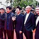 Cannes 08: Lead actors and makers of Wushu on the red carpet. (Left to Right) Colette Koo, Wang Wenjie, Jackie Chan, Liu Fengchao, John Sham and Antony Szeto