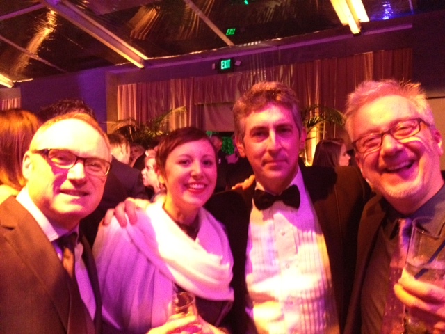 Kevin Tent, Lisa Rocchetti, Alexander Payne and Richard Ford.  Golden Globe Awards 2012.