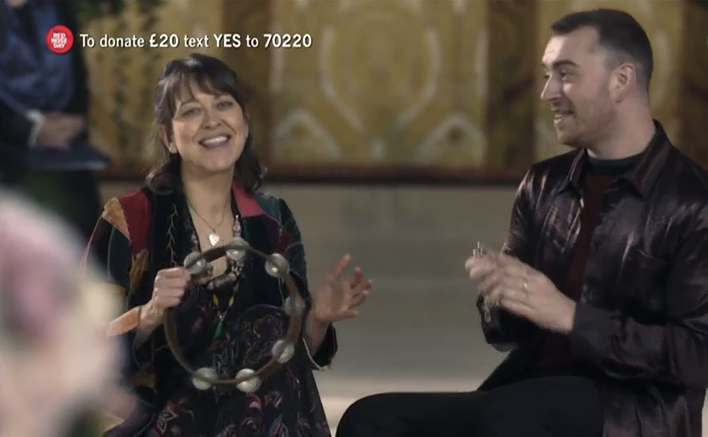 Nicola Walker and Sam Smith in One Red Nose and a Wedding (2019)