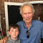 Braxton Bjerken and Clint Eastwood - on set of The 15:17 to Paris