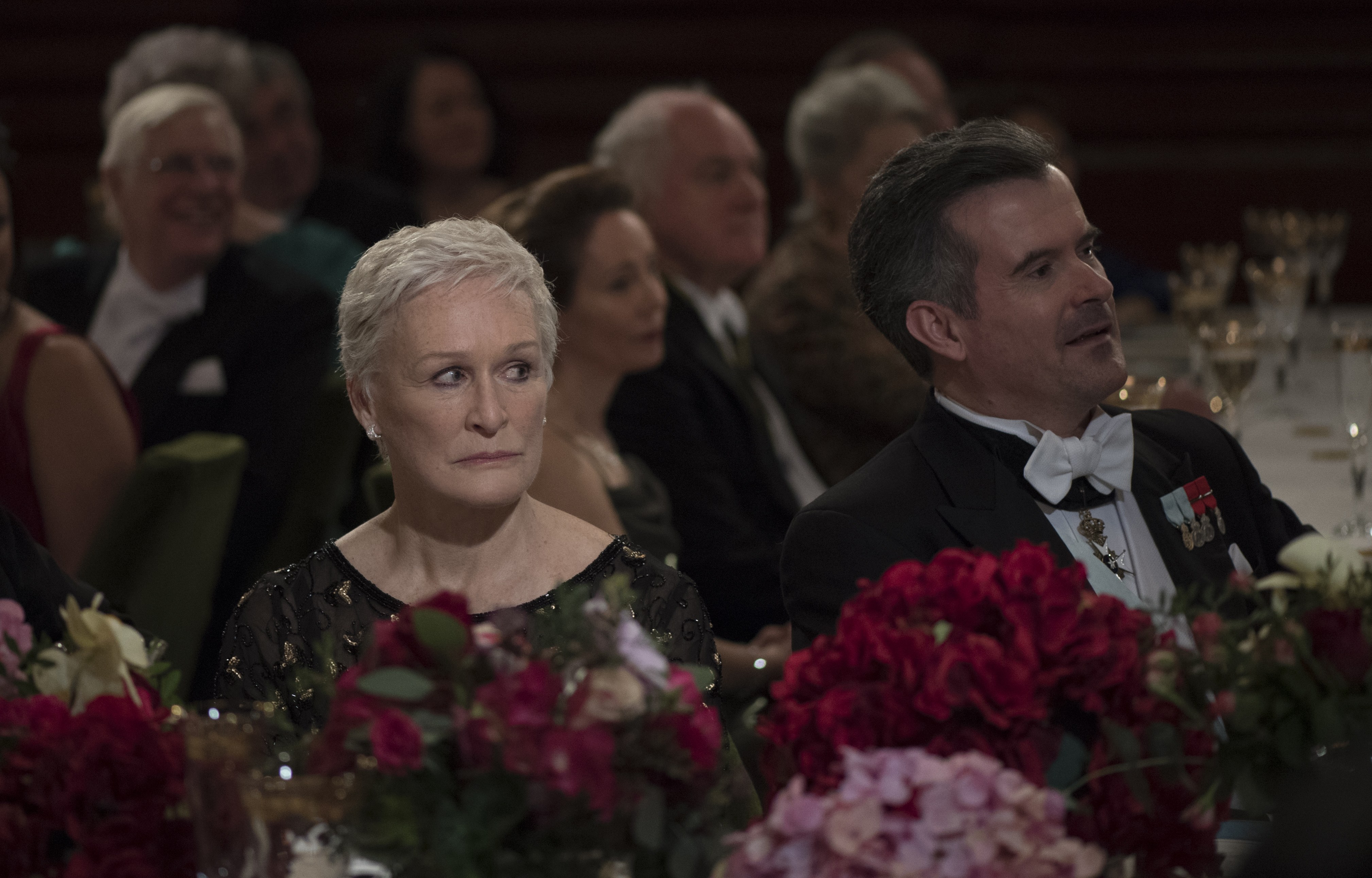 Glenn Close and Nick Fletcher in The Wife (2017)