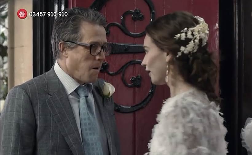 Hugh Grant and Lily James in One Red Nose and a Wedding (2019)