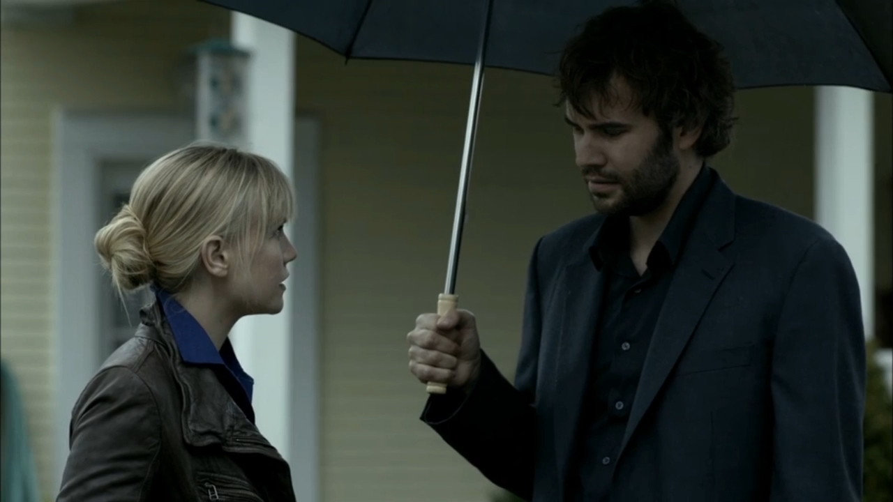 Laura Harris and Rossif Sutherland in An Officer and a Murderer (2012)