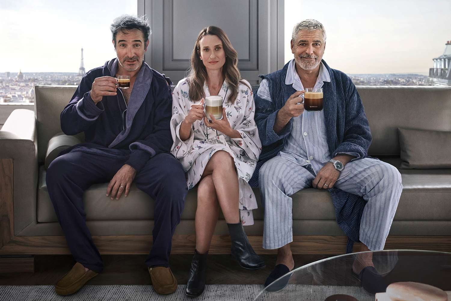 George Clooney, Jean Dujardin, and Camille Cottin in Nespresso: Unforgettable Taste (2022)