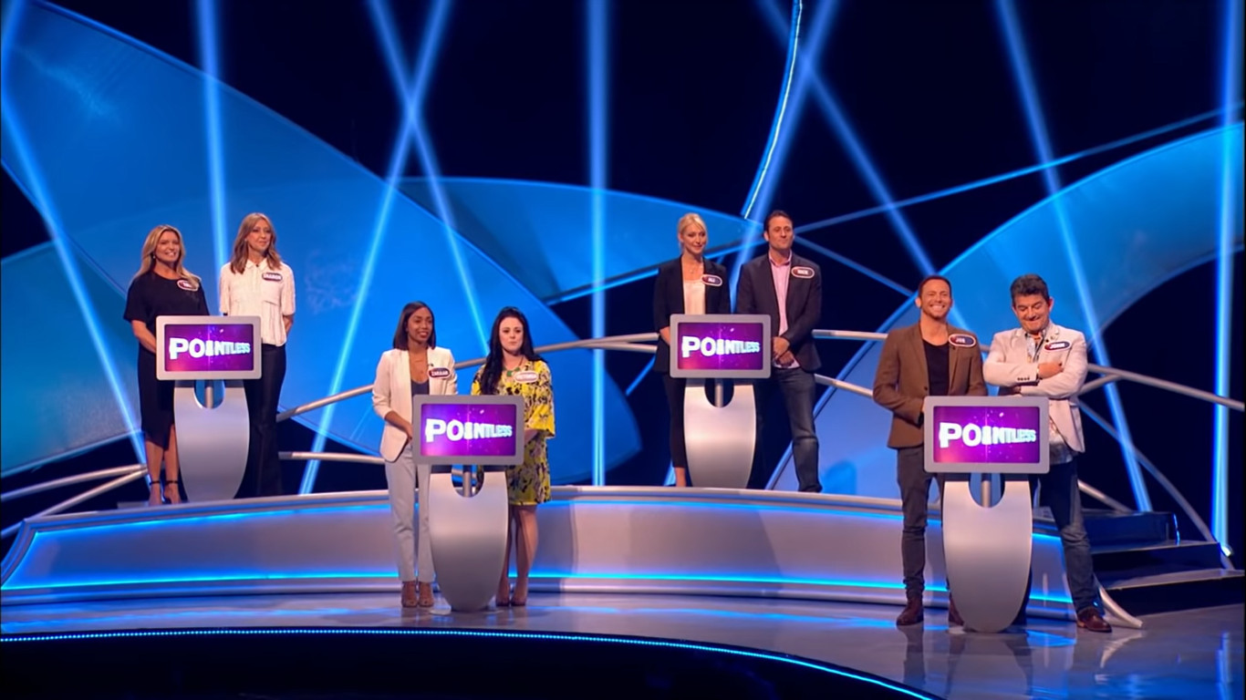 John Altman, Ali Bastian, Tina Hobley, Sharon Maughan, Nick Pickard, Joe Swash, Victoria Bush, and Zaraah Abrahams in Pointless Celebrities (2010)