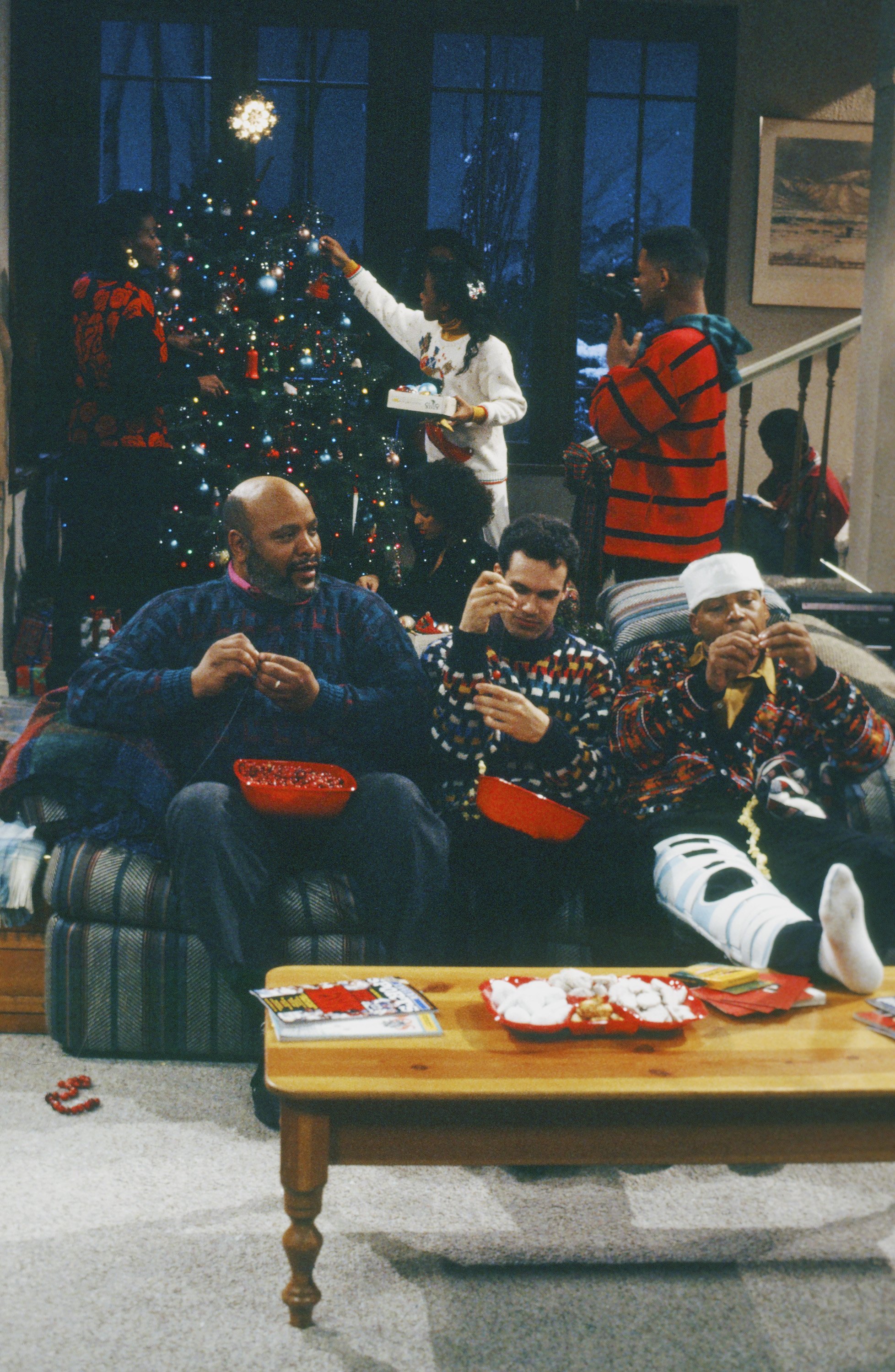 Tatyana Ali, James Avery, Diedrich Bader, Janet Hubert, Felton Perry, Paul Drinkwater, and Philip Banks at an event for The Fresh Prince of Bel-Air (1990)