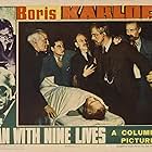 Boris Karloff, Stanley Brown, John Dilson, Byron Foulger, Hal Taliaferro, and Lee Willard in The Man with Nine Lives (1940)