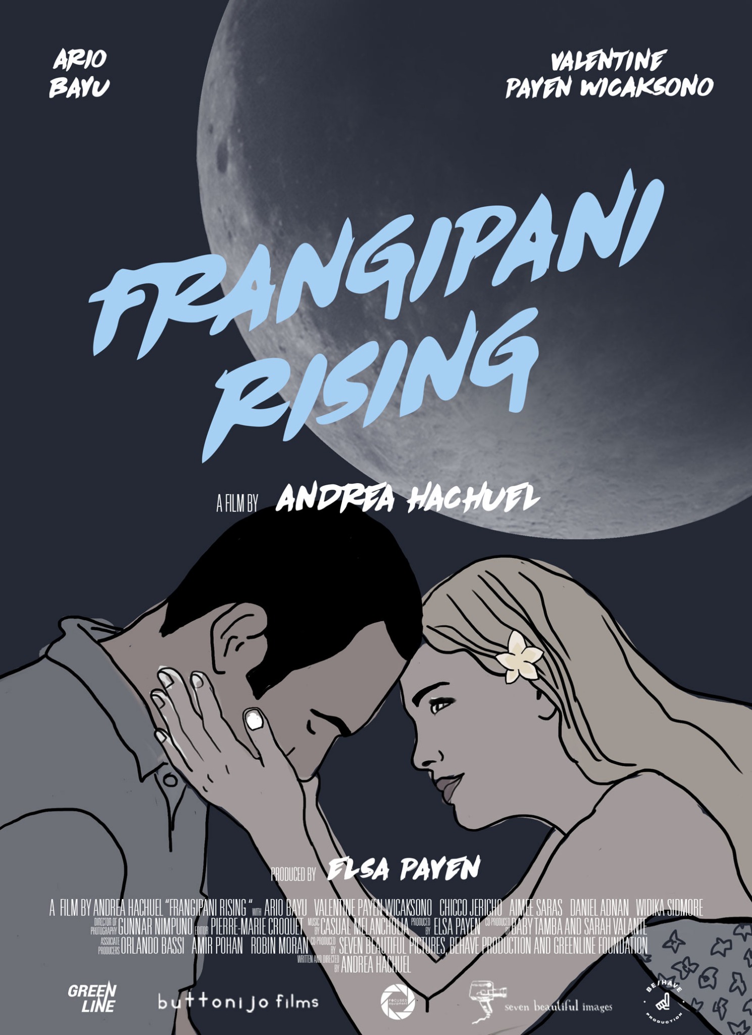 Ario Bayu and Valentine Payen-Wicaksono in Frangipani Rising (2020)