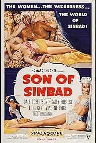 Mari Blanchard, Sally Forrest, Dale Robertson, and Lili St. Cyr in Son of Sinbad (1955)