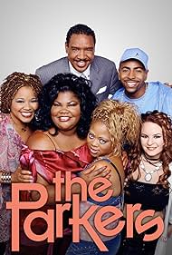 Jenna von Oÿ, Ken Lawson, Mo'Nique, Countess Vaughn, Dorien Wilson, and Yvette Wilson in The Parkers (1999)