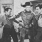 Bill Elliott, Jay Kirby, George J. Lewis, and Linda Stirling in Wagon Wheels Westward (1945)