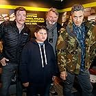 Sam Neill, Taika Waititi, Rhys Darby, and Julian Dennison at an event for Hunt for the Wilderpeople (2016)